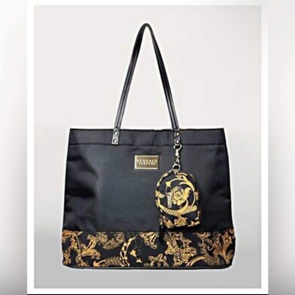 🌻 New Versace Parfums Black and Gold Tote